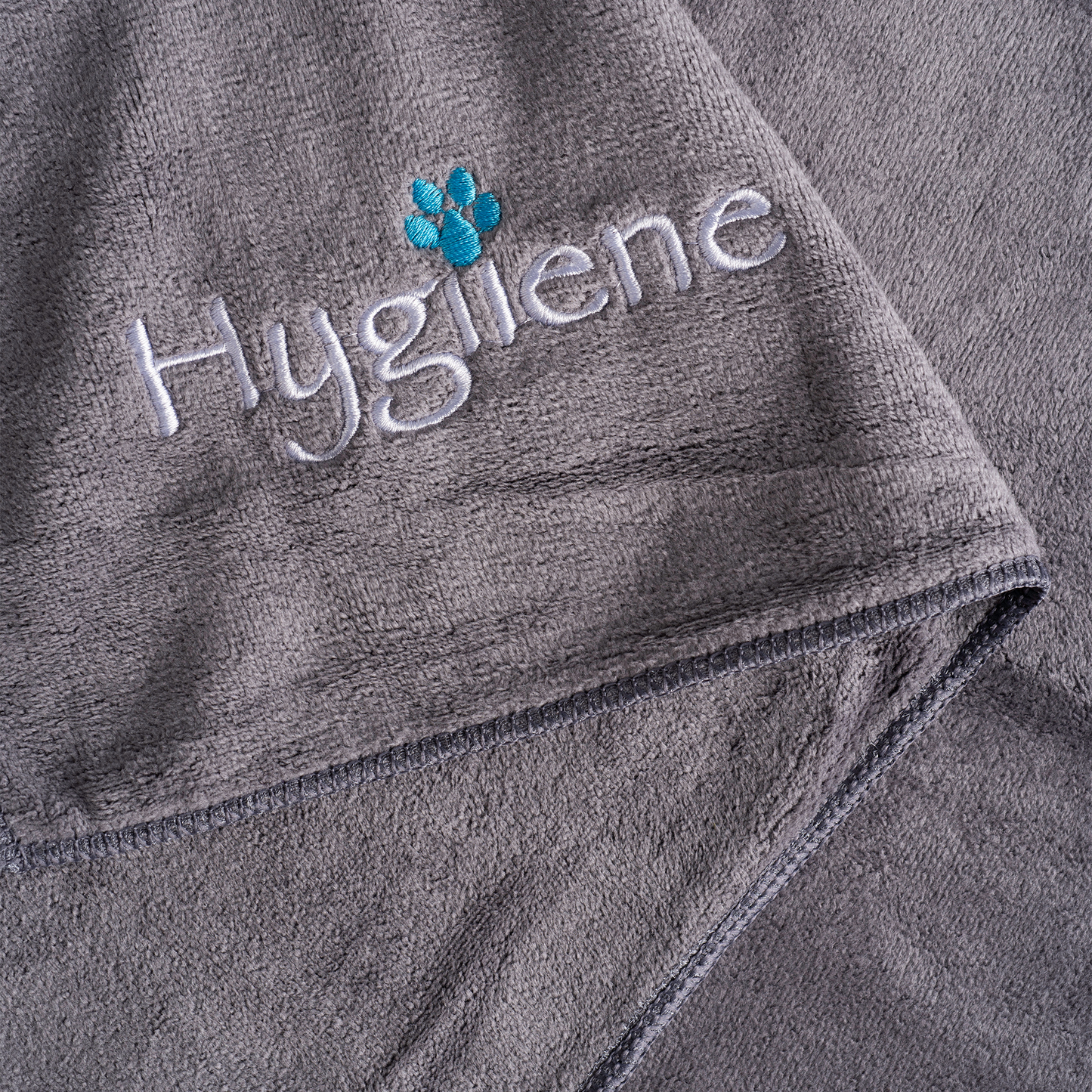 image of gray HYGIIENE pet towel ultrasoft lightweight