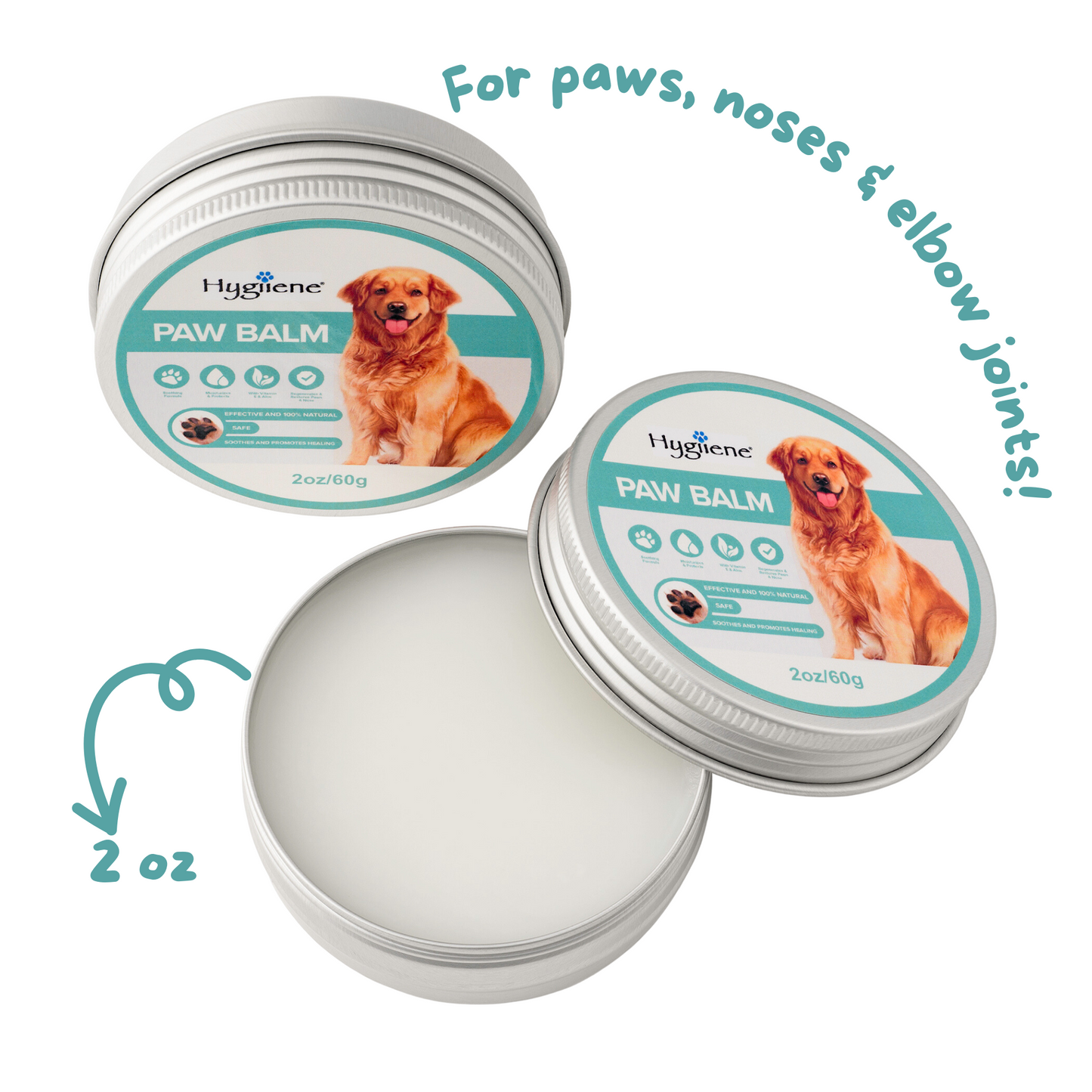 NATURAL PET PAW BALM | All Season Paw Protection for Dogs, Cats, Other Pets | Lick Safe | Relieves Dryness & Itching | Moisturizes | Soothes | Restores | Natural Ingredients | 2 oz