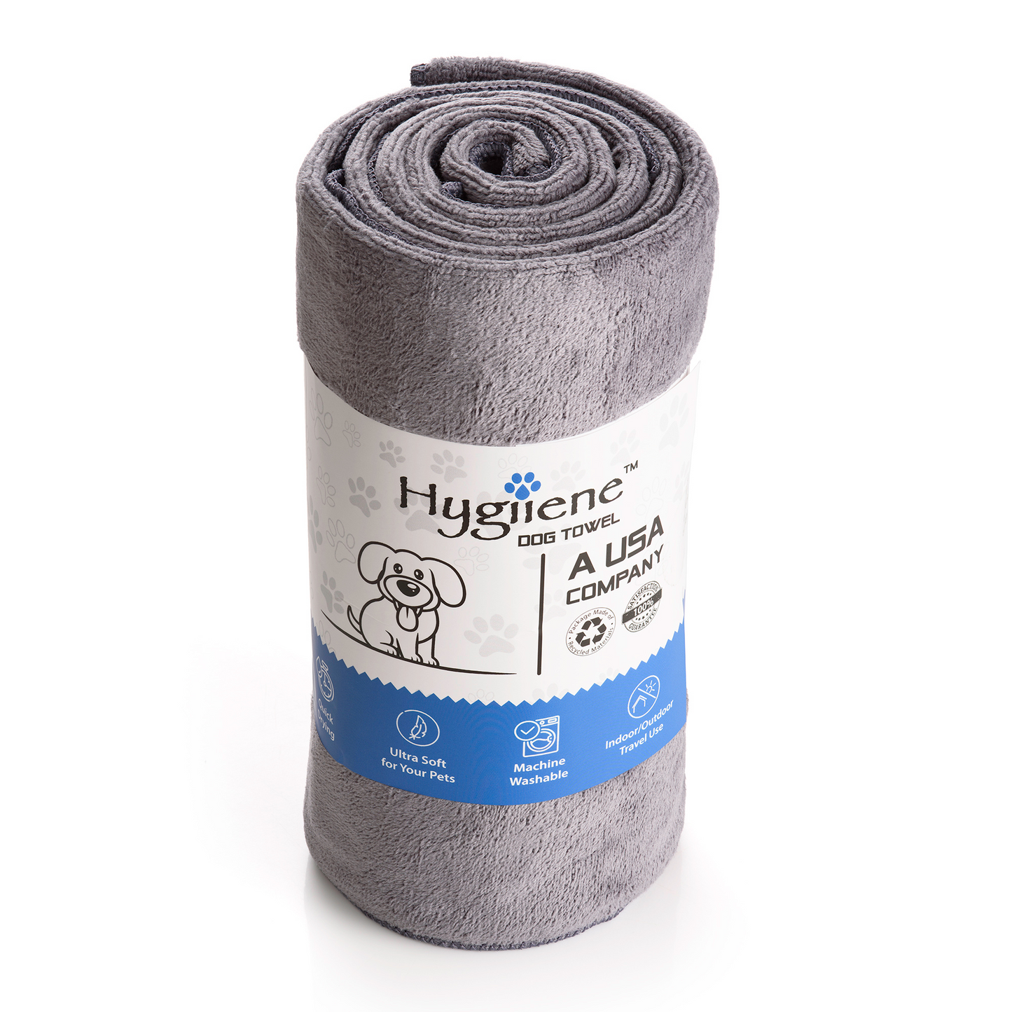image of a HYGIIENE pet towel for dogs and cats made in the usa